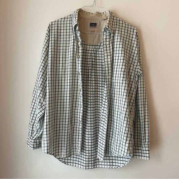 Lot of two Haggar forever new long sleeve plaid flannel button up shirts medium - Picture 11 of 16